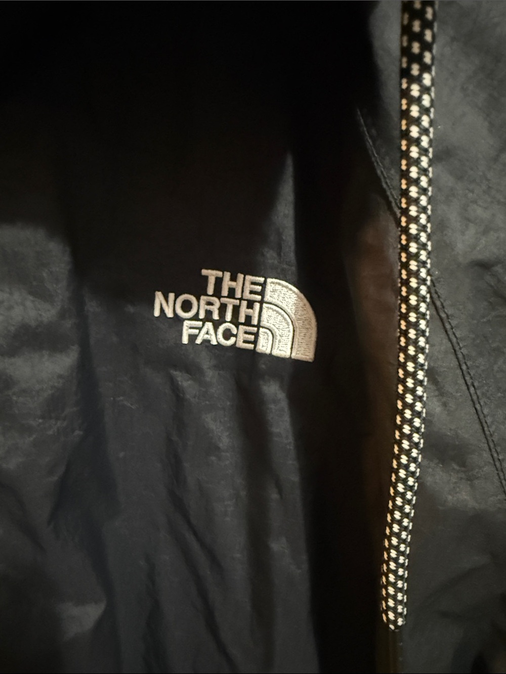 The North Face Black and Olive Green Hooded Windbreaker Jacket - Picture 2 of 3